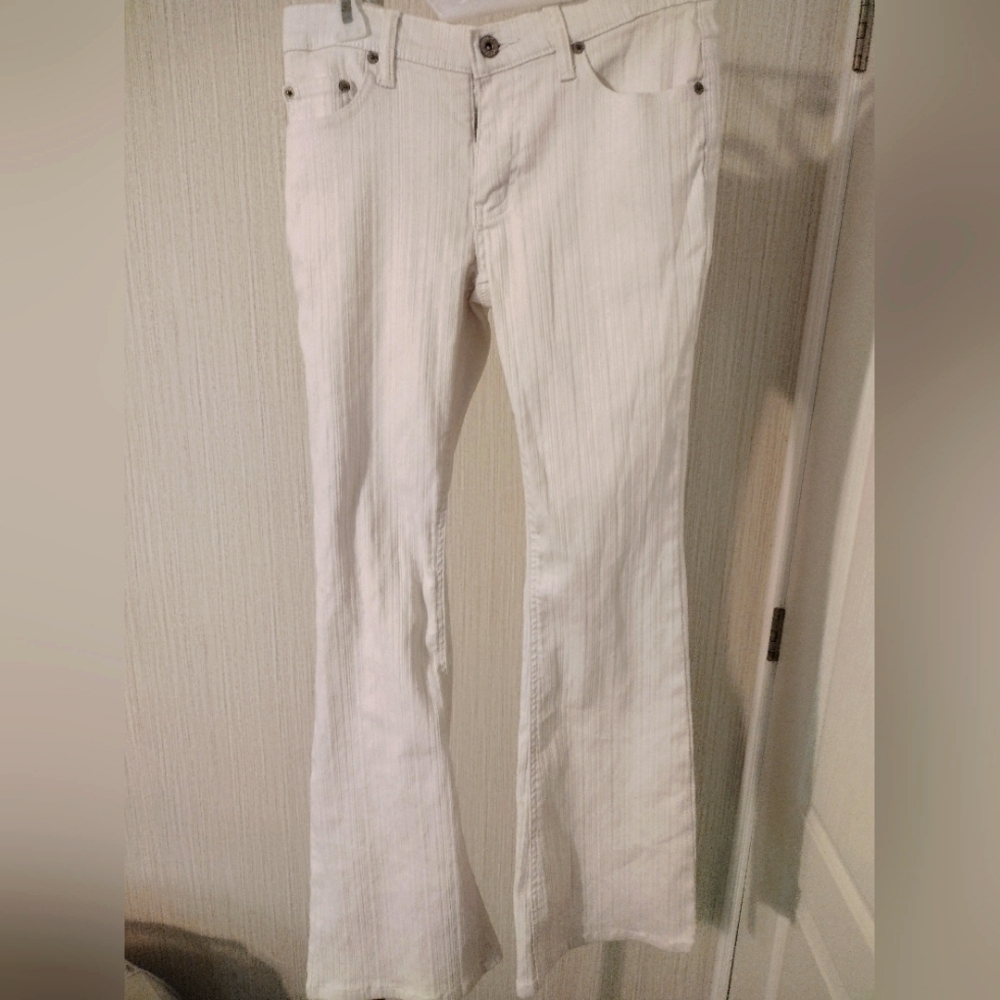 LaserJeans junior's flare pants, white, size 3.